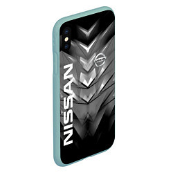 Чехол iPhone XS Max матовый NISSAN, цвет: 3D-мятный — фото 2