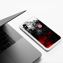 Чехол iPhone XS Max матовый BAYERN MUNCHEN, цвет: 3D-белый — фото 2