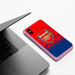 Чехол iPhone XS Max матовый ARSENAL, цвет: 3D-розовый — фото 2