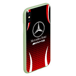 Чехол iPhone XS Max матовый Mercedes-Benz, цвет: 3D-салатовый — фото 2