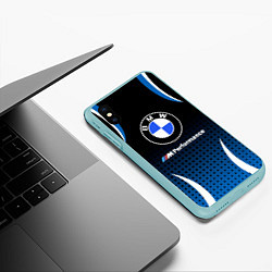 Чехол iPhone XS Max матовый BMW, цвет: 3D-мятный — фото 2