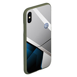 Чехол iPhone XS Max матовый VOLKSWAGEN, цвет: 3D-темно-зеленый — фото 2