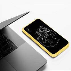 Чехол iPhone XS Max матовый ЛЮБЛЮ КНИГИ, цвет: 3D-желтый — фото 2