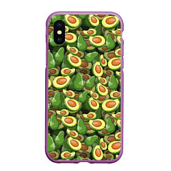 Чехол iPhone XS Max матовый Avocado, цвет: 3D-фиолетовый