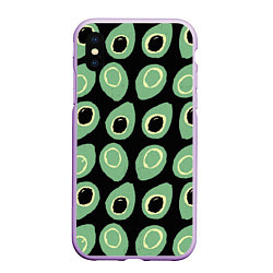 Чехол iPhone XS Max матовый Avocado, цвет: 3D-сиреневый