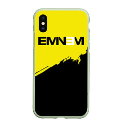 Чехол iPhone XS Max матовый Eminem, цвет: 3D-салатовый