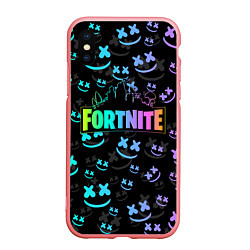 Чехол iPhone XS Max матовый FORTNITE MARSHMELLO, цвет: 3D-баблгам