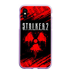 Чехол iPhone XS Max матовый STALKER 2 СТАЛКЕР 2, цвет: 3D-сиреневый