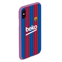 Чехол iPhone XS Max матовый FC Barcelona 2021, цвет: 3D-фиолетовый — фото 2