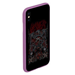 Чехол iPhone XS Max матовый Slayer, цвет: 3D-фиолетовый — фото 2