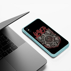 Чехол iPhone XS Max матовый Slayer, цвет: 3D-мятный — фото 2