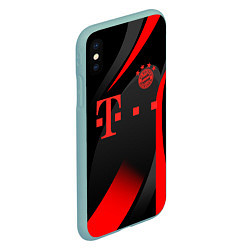 Чехол iPhone XS Max матовый FC Bayern Munchen, цвет: 3D-мятный — фото 2