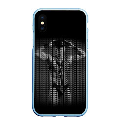 Чехол iPhone XS Max матовый Dungeon Master Grey, цвет: 3D-голубой