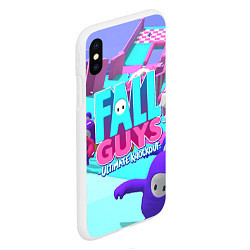 Чехол iPhone XS Max матовый Fall Guys, цвет: 3D-белый — фото 2