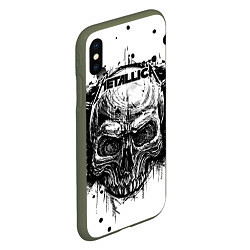 Чехол iPhone XS Max матовый Metallica, цвет: 3D-темно-зеленый — фото 2