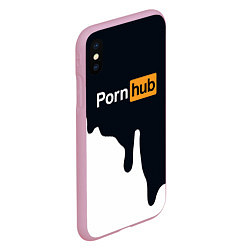 Чехол iPhone XS Max матовый Pornhub, цвет: 3D-розовый — фото 2