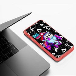 Чехол iPhone XS Max матовый Fall Guys Ultimate Knockout, цвет: 3D-красный — фото 2