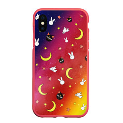 Чехол iPhone XS Max матовый SAILOR MOON, цвет: 3D-красный