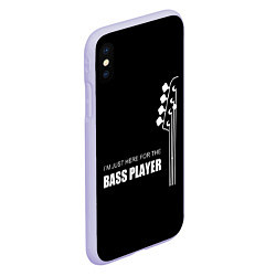 Чехол iPhone XS Max матовый BASS PLAYER GUITAR, цвет: 3D-светло-сиреневый — фото 2