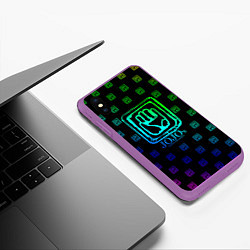 Чехол iPhone XS Max матовый JoJo Bizarre Adventure, цвет: 3D-фиолетовый — фото 2