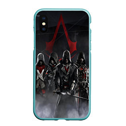Чехол iPhone XS Max матовый Assassin’s Creed Syndicate, цвет: 3D-мятный