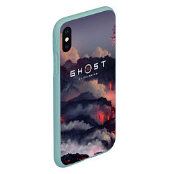 Чехол iPhone XS Max матовый Ghost of Tsushima, цвет: 3D-мятный — фото 2