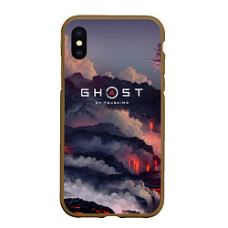 Чехол iPhone XS Max матовый Ghost of Tsushima, цвет: 3D-коричневый