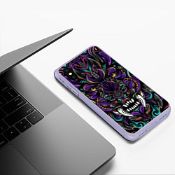 Чехол iPhone XS Max матовый Царь Зверей, цвет: 3D-светло-сиреневый — фото 2