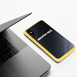 Чехол iPhone XS Max матовый MERCEDES МЕРСЕДЕС, цвет: 3D-желтый — фото 2