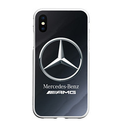 Чехол iPhone XS Max матовый MERCEDES МЕРСЕДЕС, цвет: 3D-белый