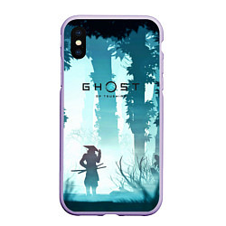 Чехол iPhone XS Max матовый Ghost of Tsushima, цвет: 3D-светло-сиреневый