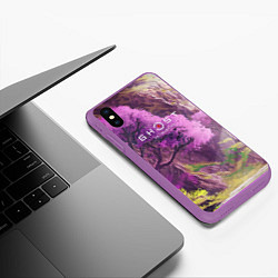 Чехол iPhone XS Max матовый Ghost of Tsushima, цвет: 3D-фиолетовый — фото 2