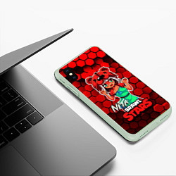 Чехол iPhone XS Max матовый Nita Brawl Stars, цвет: 3D-салатовый — фото 2