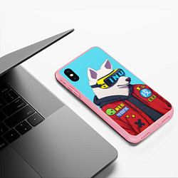 Чехол iPhone XS Max матовый Кибер Пёс, цвет: 3D-баблгам — фото 2