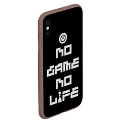 Чехол iPhone XS Max матовый NO GAME NO LIFE, цвет: 3D-коричневый — фото 2