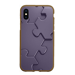 Чехол iPhone XS Max матовый Puzzles