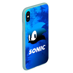 Чехол iPhone XS Max матовый СОНИК SONIC, цвет: 3D-мятный — фото 2