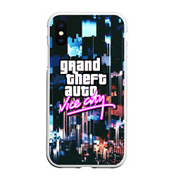 Чехол iPhone XS Max матовый GTA, цвет: 3D-белый