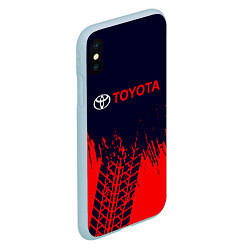 Чехол iPhone XS Max матовый TOYOTA ТОЙОТА, цвет: 3D-голубой — фото 2