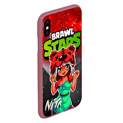 Чехол iPhone XS Max матовый Nita Brawl Stars, цвет: 3D-малиновый — фото 2