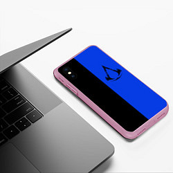 Чехол iPhone XS Max матовый Assassins Creed Valhalla, цвет: 3D-розовый — фото 2
