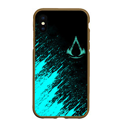 Чехол iPhone XS Max матовый Assassins Creed Valhalla, цвет: 3D-коричневый