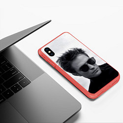 Чехол iPhone XS Max матовый ROBERT PATTINSON, цвет: 3D-красный — фото 2