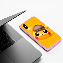 Чехол iPhone XS Max матовый Pikachu Pika Pika, цвет: 3D-баблгам — фото 2