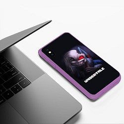 Чехол iPhone XS Max матовый UNDERTALE, цвет: 3D-фиолетовый — фото 2