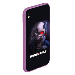 Чехол iPhone XS Max матовый UNDERTALE, цвет: 3D-фиолетовый — фото 2