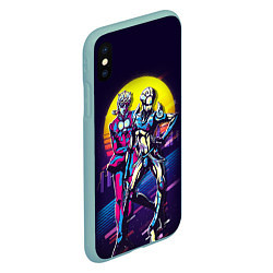 Чехол iPhone XS Max матовый JoJo’s Bizarre Adventure, цвет: 3D-мятный — фото 2