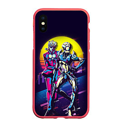 Чехол iPhone XS Max матовый JoJo’s Bizarre Adventure, цвет: 3D-красный