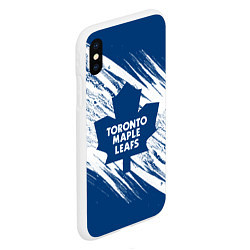 Чехол iPhone XS Max матовый Toronto Maple Leafs,, цвет: 3D-белый — фото 2