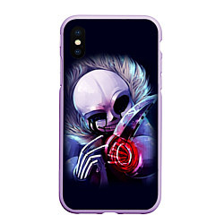 Чехол iPhone XS Max матовый UNDERTALE SANS, цвет: 3D-сиреневый